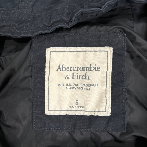 Abercrombie & Fitch Jacket Womens Small Black Anorak Military Hooded Utility - Picture 6 of 14